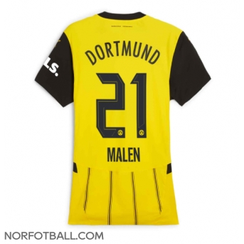 Billige Fotballdrakt Borussia Dortmund Donyell Malen #21 Replika Hjemmedrakt Dame 2024-25 Kortermet